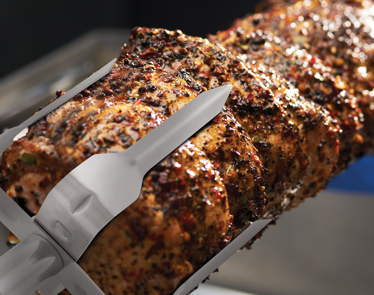 Fourchettes à rôtisserie Mega en acier inoxydable