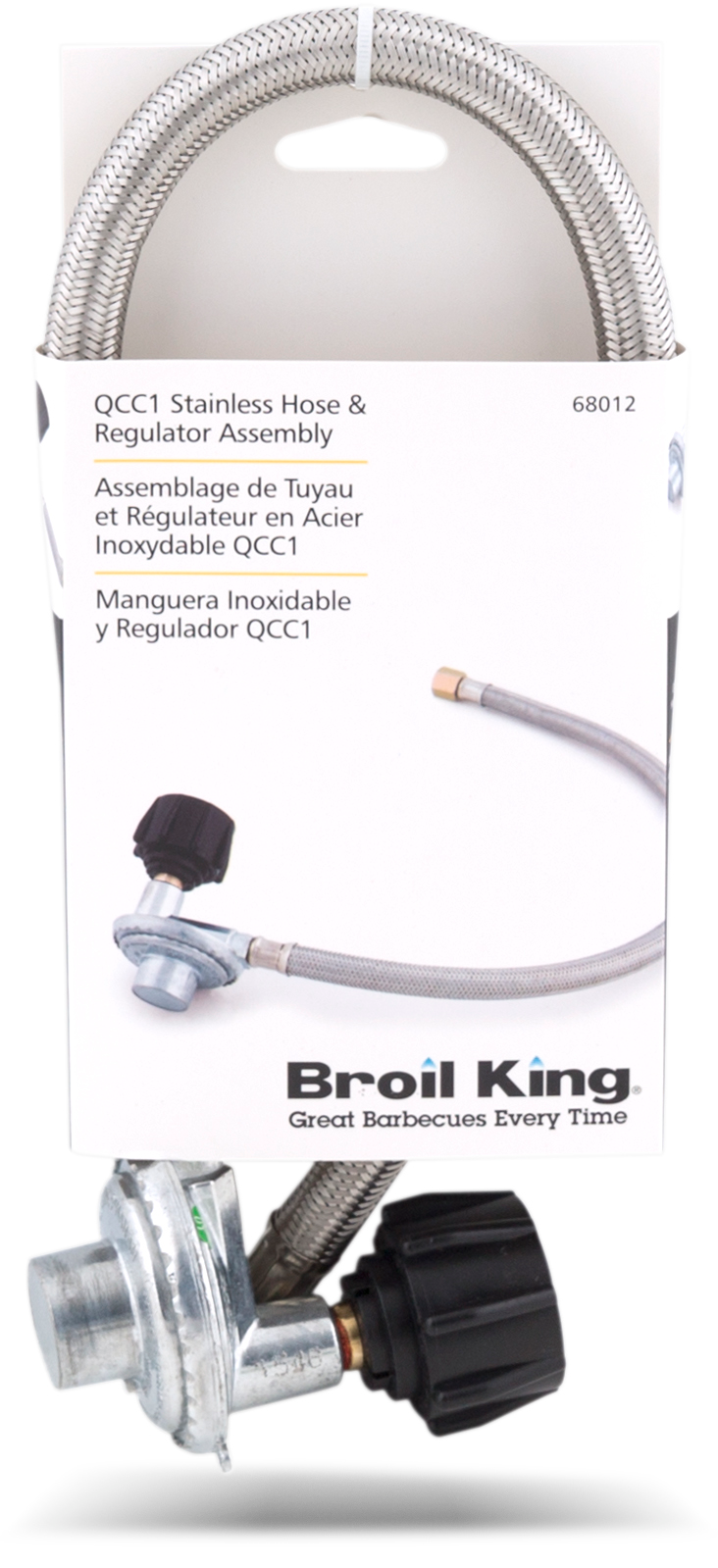 Braided Stainless QCC1 Hose And Regulator