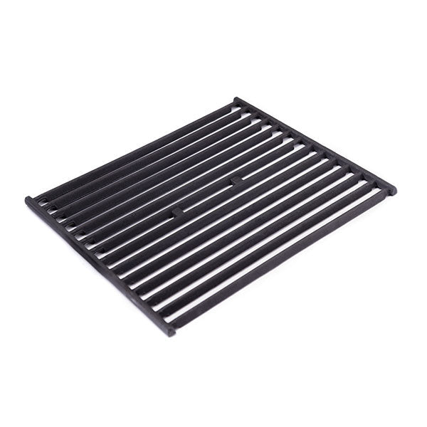 A black cast iron cooking grid for gas grills.