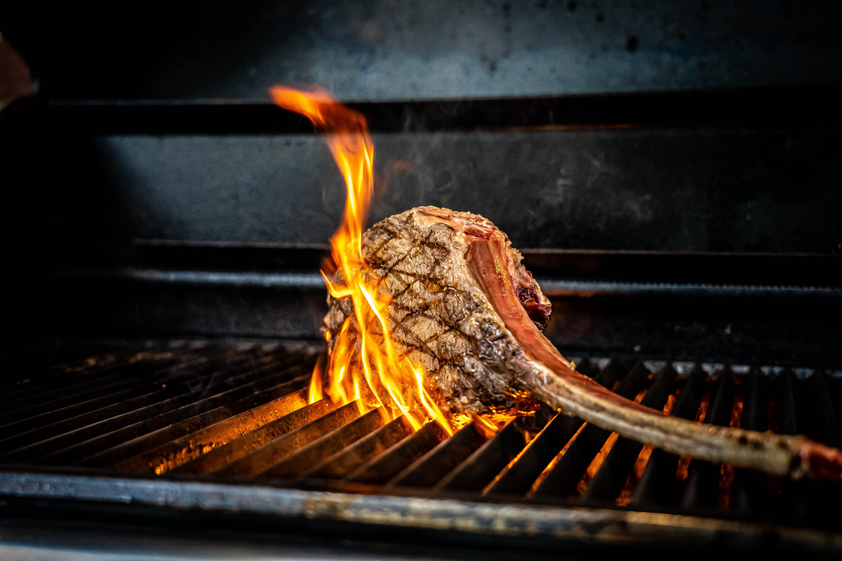 Reverse Seared Tomahawk Steak