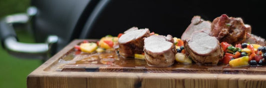 Smoked Tenderloin With Blueberry Peach Salsa