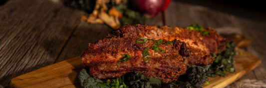 Smokey Beef Ribs With Chili-Mushroom Rub
