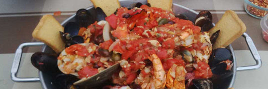 Grilled Seafood Pot With Arrabbiata Sauce