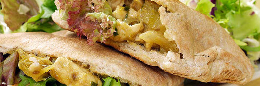 Herbed Chicken Pitas With Cilantro Pesto