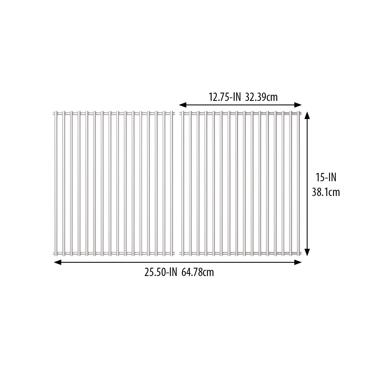 Grilles de cuisson en acier inoxydable 15" x 12,75"