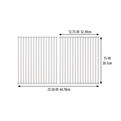 Grilles de cuisson en acier inoxydable 15" x 12,75"
