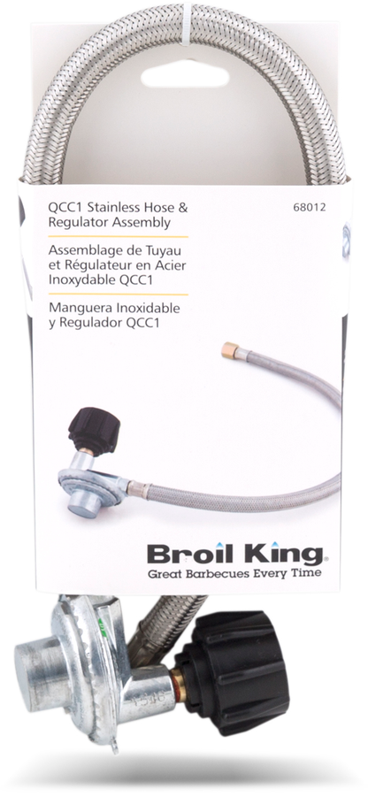 Braided Stainless QCC1 Hose And Regulator