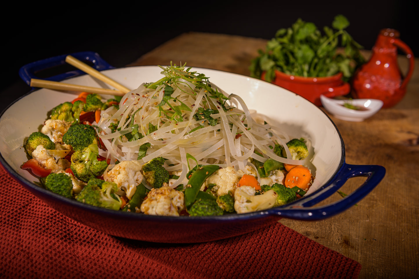 Wok en fonte pour grillades