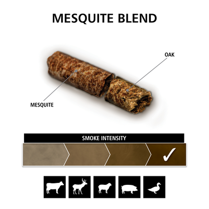 Granulés de bois mélangés à du mesquite
