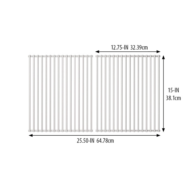 15" x 12,75" Grillroste aus Edelstahl