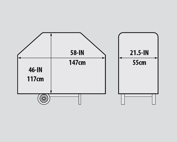 58" Premium-PVC-Polyester-Abdeckung